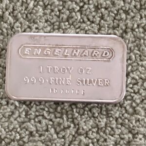 VTG .999+ Fine Silver 1 Tr Oz Engelhard Frosted Back #PD70782 Bought 1982
